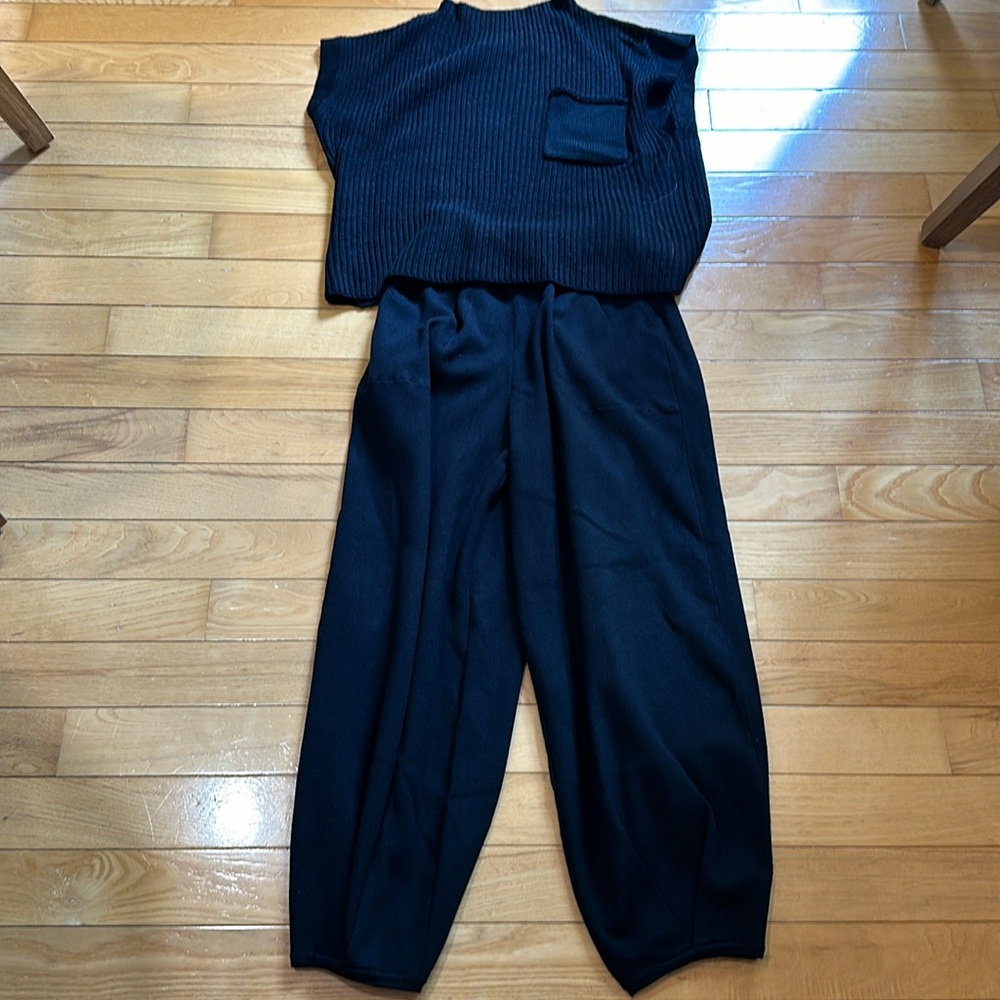 Knit black set